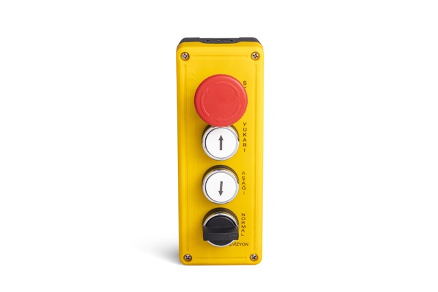 PY Series Plastic 4 Holes MB200E + MB102S20 + 2*MB102DBOD Yellow-Black Control Box